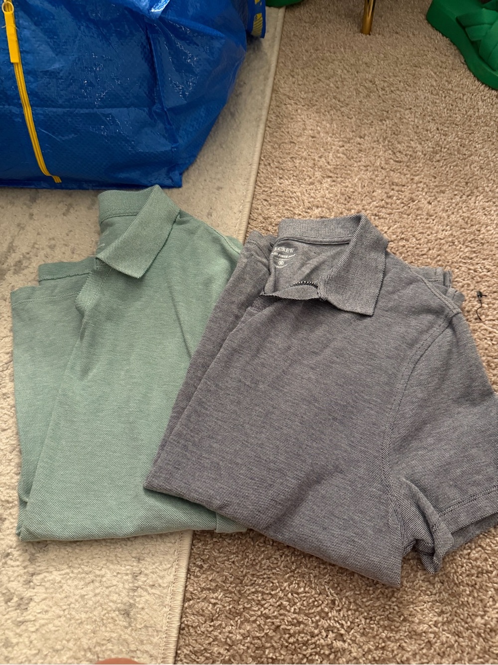 J. Crew Green and Gray Men’s Polo Shirts